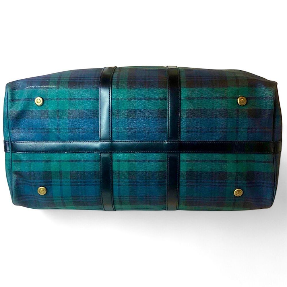 RALPH LAUREN Black Watch Plaid Boston Overnight School Camp Duffle Bag 55cm - Picture 9 of 17